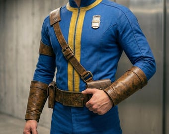 Costume complet inspiré de Fallout avec ceinture | Costume Vault Costume Cosplay