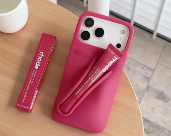 Funda de silicona con brillo labial para iPhone 15-17 Pro Max Plus