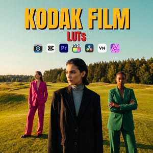 Kodak Film LUTs for Video Editing | Cinematic Color Grading, Vintage Film Emulation, Warm Tones | CUBE for DaVinci, Premiere, CapCut, FCP