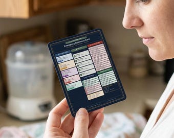 Tarjeta de referencia de emergencia para padres primerizos / Cómo calmar al bebé: 5 pasos para un sueño seguro (Descarga en PDF)