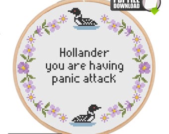 Hollander Panik Attacke Kreuzstichmuster | Ilya Rozanov Zitat (PDF Download)
