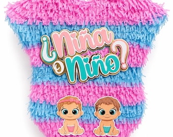 Gepersonaliseerde piñata voor genderonthulling – Piñata voor een babyshower met een jongen of meisje – Handgemaakte feestdecoratie
