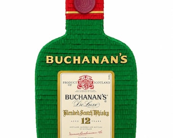 Personalisierte Buchanan's Bottle Piñata (50 cm) – Handgefertigte Piñata – Geburtstags- und Partydekoration