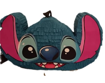 Ręcznie robiona spersonalizowana piniata haftowana | Piniata urodzinowa Lilo & Stitch | Dekoracja na przyjęcie dla dzieci z bezpłatną wysyłką
