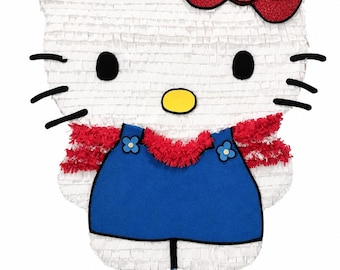 Personalisierte Hello-Kitty-Piñata (50 cm) | Handgefertigte Piñata für Geburtstage und Kinderpartys