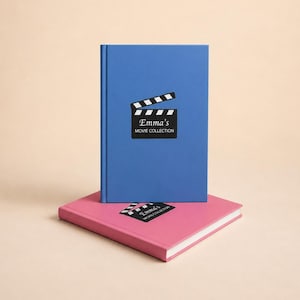 Favorite Movies Collection Journal: Personalized Movie Diary Book, Film Library, US Letter Hardcover, Softcover A5 Notebook, Cinephile Gift
