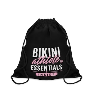 Bikini Athlete Essentials Drawstring Bag - Gym Girl Backpack - Fitness Prep Gym Bag - Lightweight Workout Bag for Women