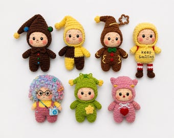 Handmade Star Crochet Doll, Kawaii Amigurumi Plush Toy, Keychain Charm