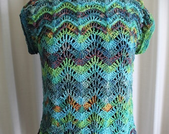 Crochet pattern. Chevron Bobble Summer top