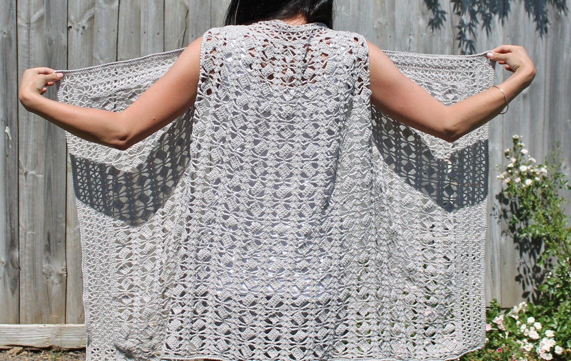 Crochet Pattern Cascade Vest. - Etsy