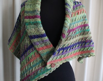 Crochet pattern - Slanting Steps crochet wrap or cowl