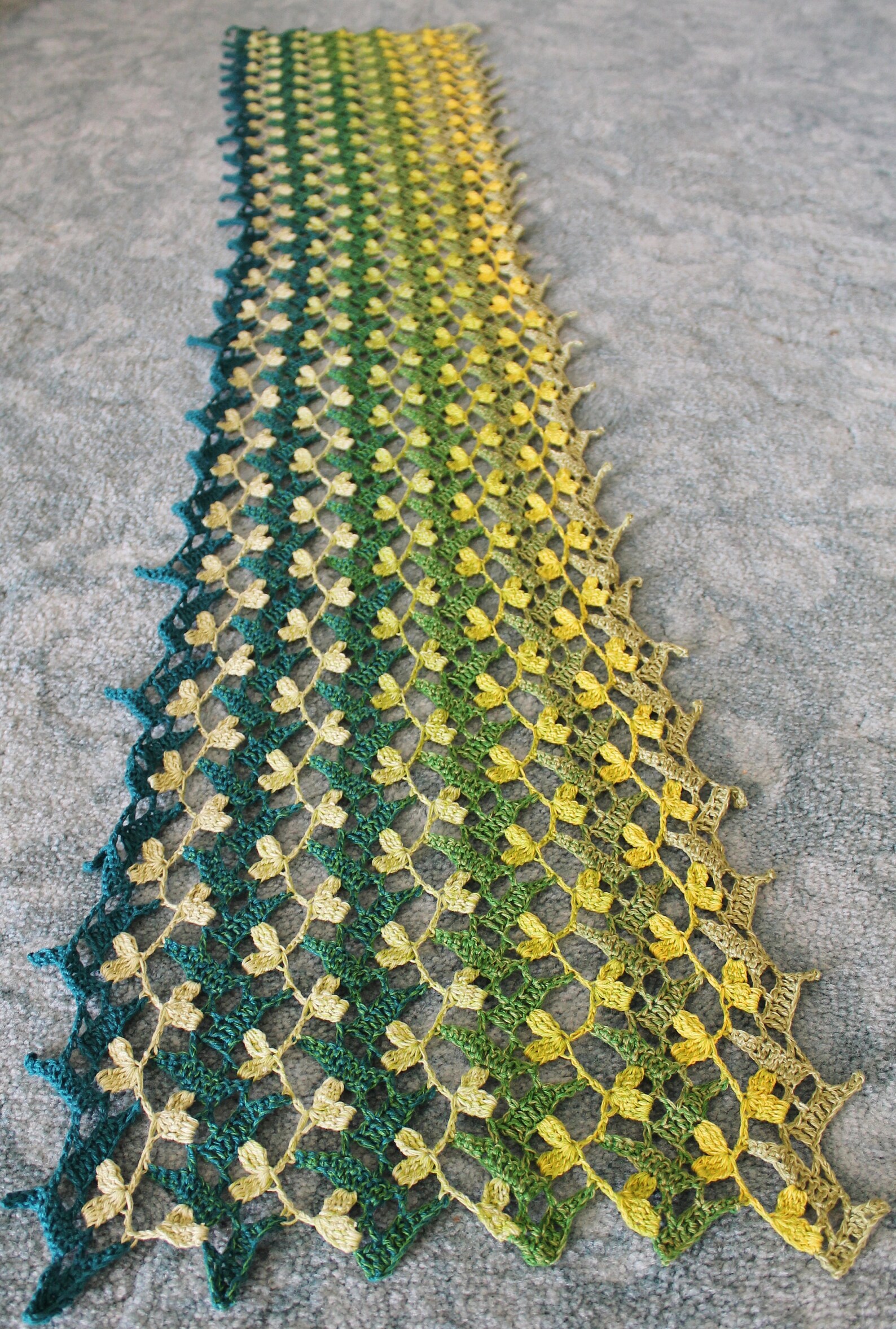 Crochet Pattern Flowering Vines Scarf. Etsy