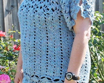 Crochet Pattern - Lacy Summer Top. Lacy Jewel. - Etsy