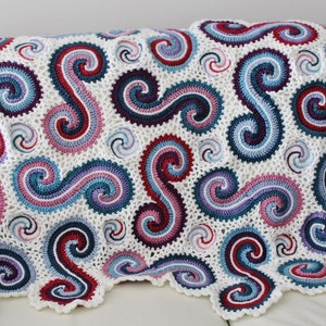 Crochet Pattern - Double Spiral Lacy Throw