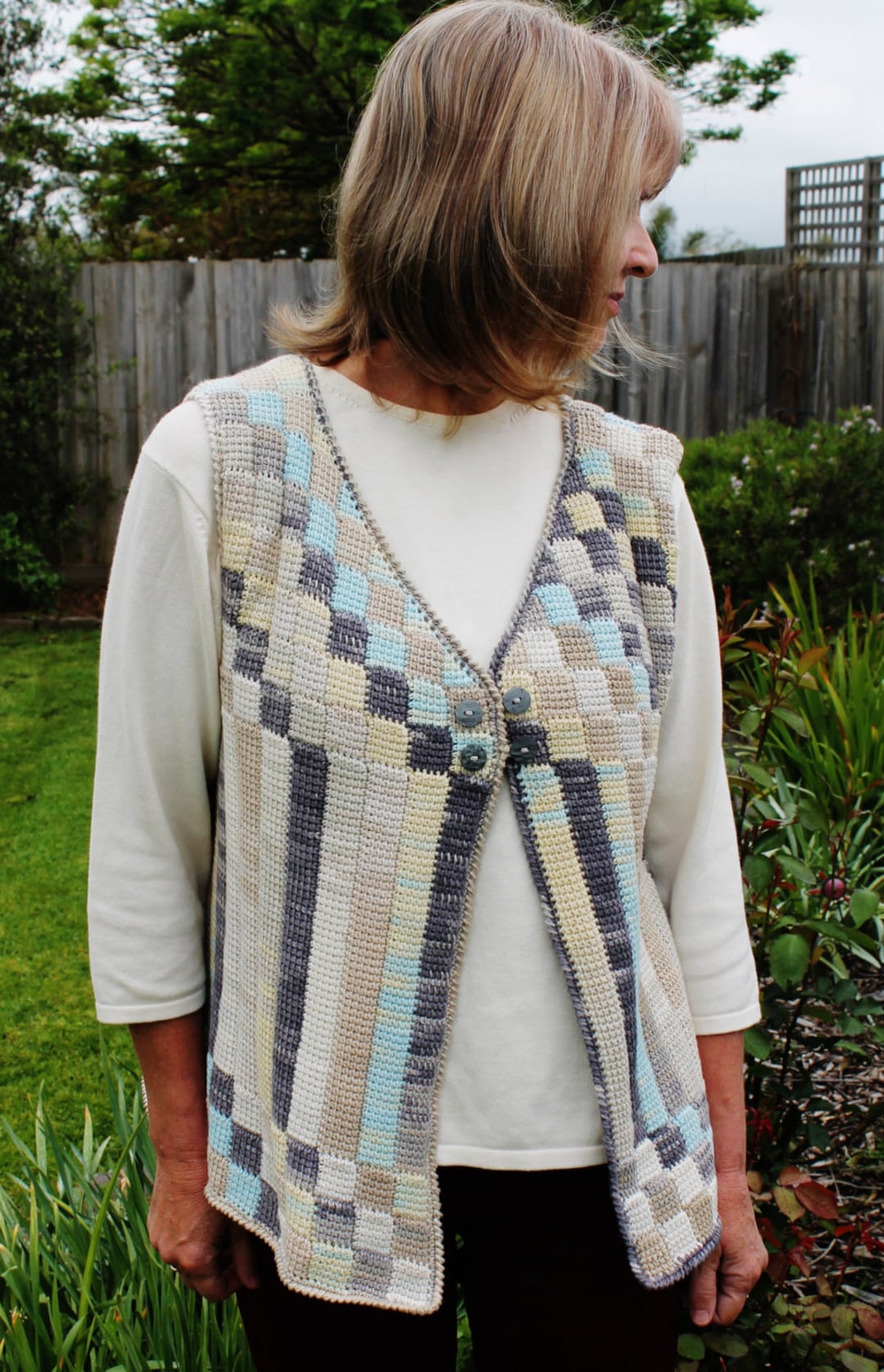 Ganchillo Tunecino Chaleco Con Punto Tunecino Chalecos Calados A