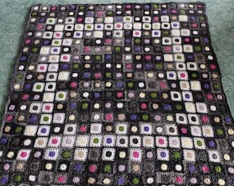Crochet Pattern - Daisy patch cotton blanket