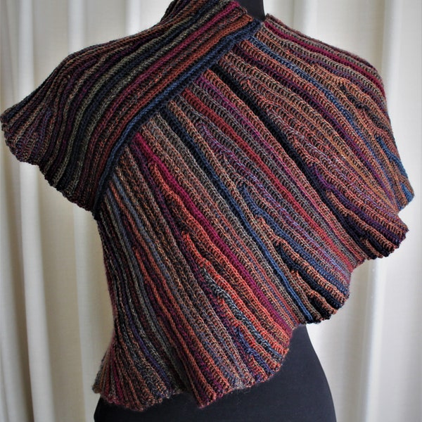 Crochet Pattern - Furrowed Fields Shawl/wrap