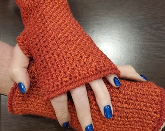 Crochet Pattern - Fingerless Mittens