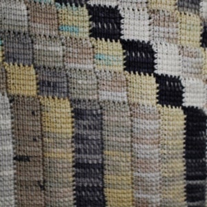 Crochet Pattern Entrelac cotton vest using a simple tunisian stitch and a standard crochet hook. image 4