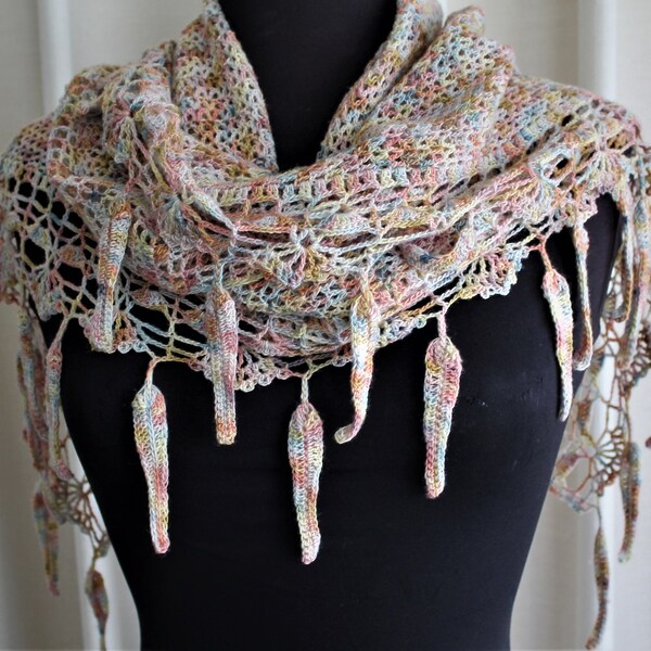 Crochet Pattern - Gum leaf shawl