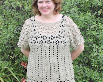 Crochet Pattern - Lacy summer top. Lacy Jewel.