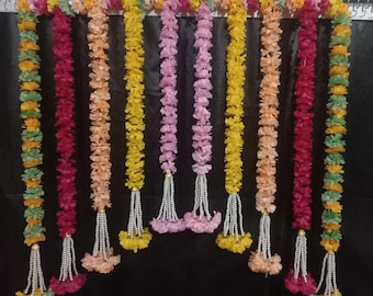Artificial flowers Toran in marigolds for home decoration,  wedding and multifunction all happy occasions used 3x3 Feet