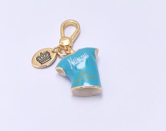 Juicy Couture 2008 Limited Edition Bracelet T-Shirt Charms , Y2K Blue T-Shirt Pendant