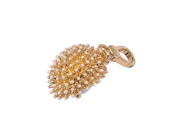 Juicy Couture Gold Hedgehog Pendant, 3D Enamel Animal Pendant