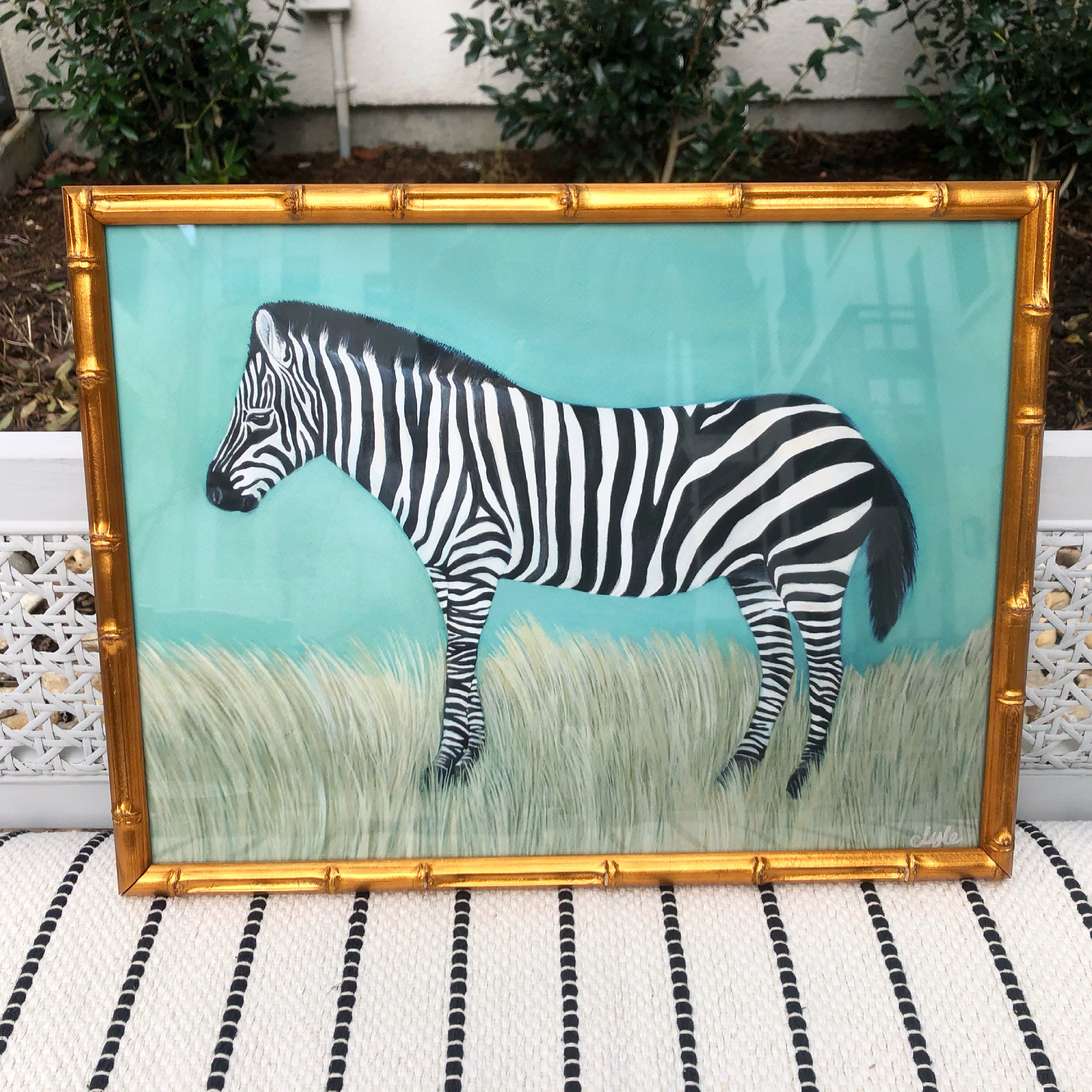 FRAMED 13x17 Zebra Art Safari Animal Wall Decor Zebra Etsy