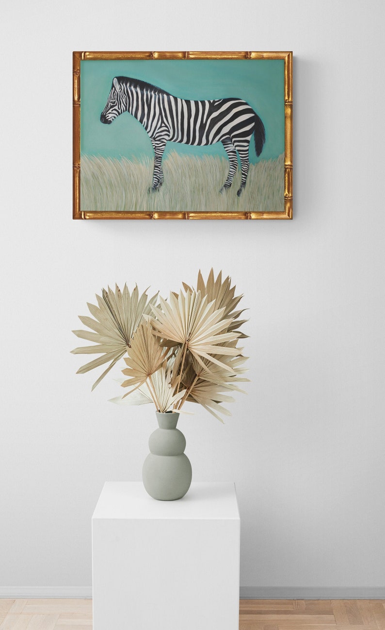 FRAMED 13x17 Zebra Art Safari Animal Wall Decor Zebra Etsy