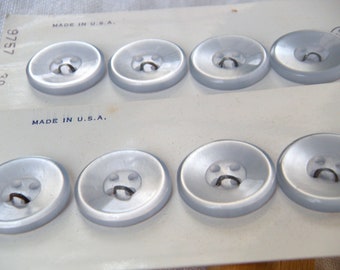 Set 5 Big Vintage Marbled Burgundy Buttons 2-Hole Flat Concave 1-1/4" Diameter 