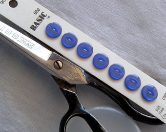 7 Glossy Deep Blue, 11 mm Buttons, Fisheye Well, Rounded Edges, Basic Brand #9049