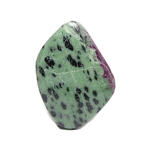 Green gemstone with black spots best sale
