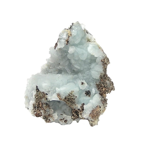 Hemimorphite Pastel Blue Crystalline druzy 79 Mine Arizona Natural Botryoidal Small Mineral Specimen or Gemstone Focal, Earth Treasure