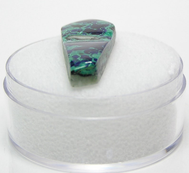 Blue Azurite Green Malachite Semiprecious Contour Polish Cabochon Morenci Arizona Southwestern Loose Gemstone DIY USA American Jewel
