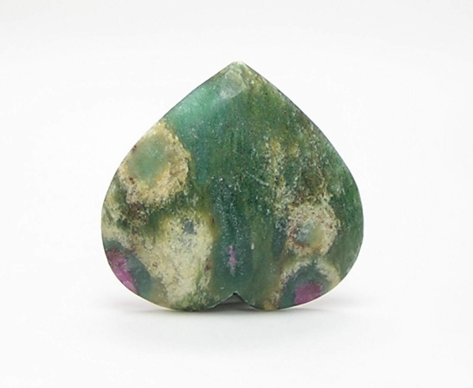 Natural Ruby in Green Stone Precious Gem Stone Heart | Etsy