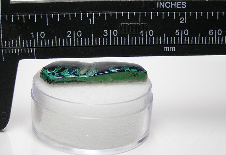 Blue Azurite Green Malachite Semiprecious Contour Polish Cabochon Morenci Arizona Southwestern Loose Gemstone DIY USA American Jewel