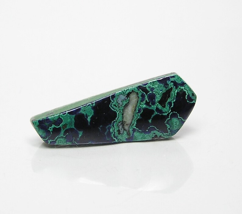 Blue Azurite Green Malachite Semiprecious Contour Polish Cabochon Morenci Arizona Southwestern Loose Gemstone DIY USA American Jewel