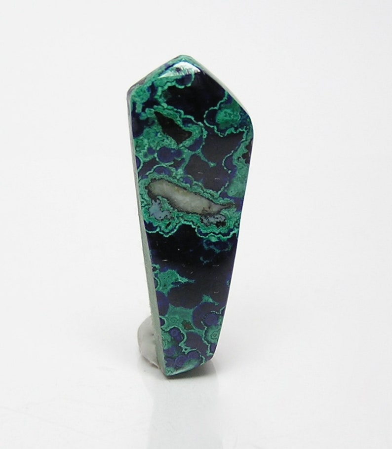 Blue Azurite Green Malachite Semiprecious Contour Polish Cabochon Morenci Arizona Southwestern Loose Gemstone DIY USA American Jewel