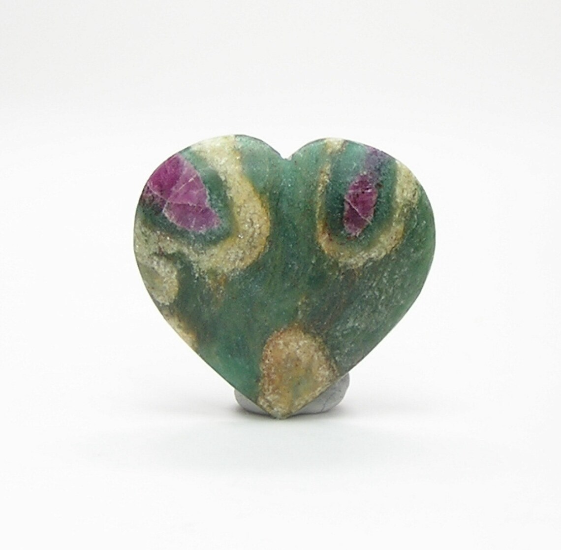 Natural Ruby in Green Stone Precious Gem Stone Heart | Etsy