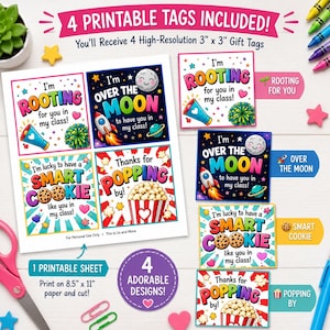 Back to School Gift Tags Printable | Teacher Welcome Labels (Digital Download) image 3