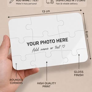 Personalised Photo Puzzle | Custom Photo Gift | 12 Piece Kids Puzzle | Grandparent Gift | Toddler Gift | Baby Announcement Jigsaw