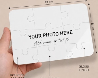 Personalised Photo Puzzle | Custom 12 Piece Jigsaw | Kids Toddler Gift | Baby Announcement Puzzle | Add Name and Text
