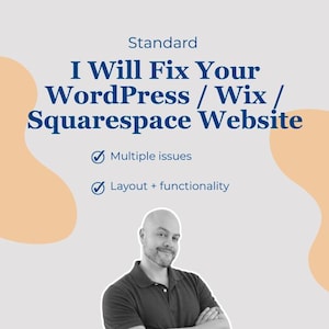 WordPress Wix Squarespace Website Fix | Layout + Functionality Repair