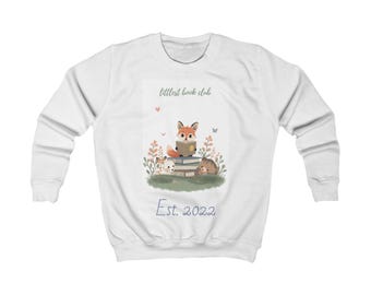 Sudadera infantil personalizada con diseño de bosque del Club de Lectura Infantil / Personaliza la fecha de fundación.
