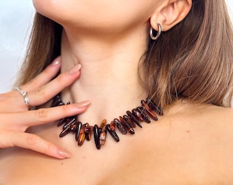 Ketting met tijgeroogsteen