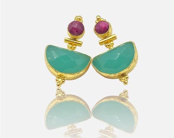 Kolczyki z kamieniami szlachetnymi Ayra