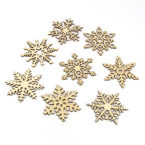 2012 Collection 2 Wooden Laser-cut Holiday Snowflake - Etsy