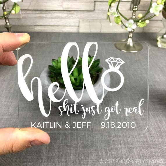 Klaren Acryl Save The Date Jetzt Hallo Scheisse Noch Echte Etsy