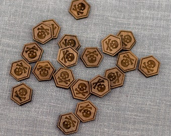 POISON COUNTERS | Upgraded Wood MTG Tokens Compatible with Magic: The Gathering